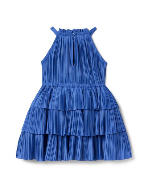 Pleated Tiered Ruffle Dress