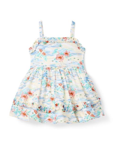 Island Floral Bubble Hem Dress