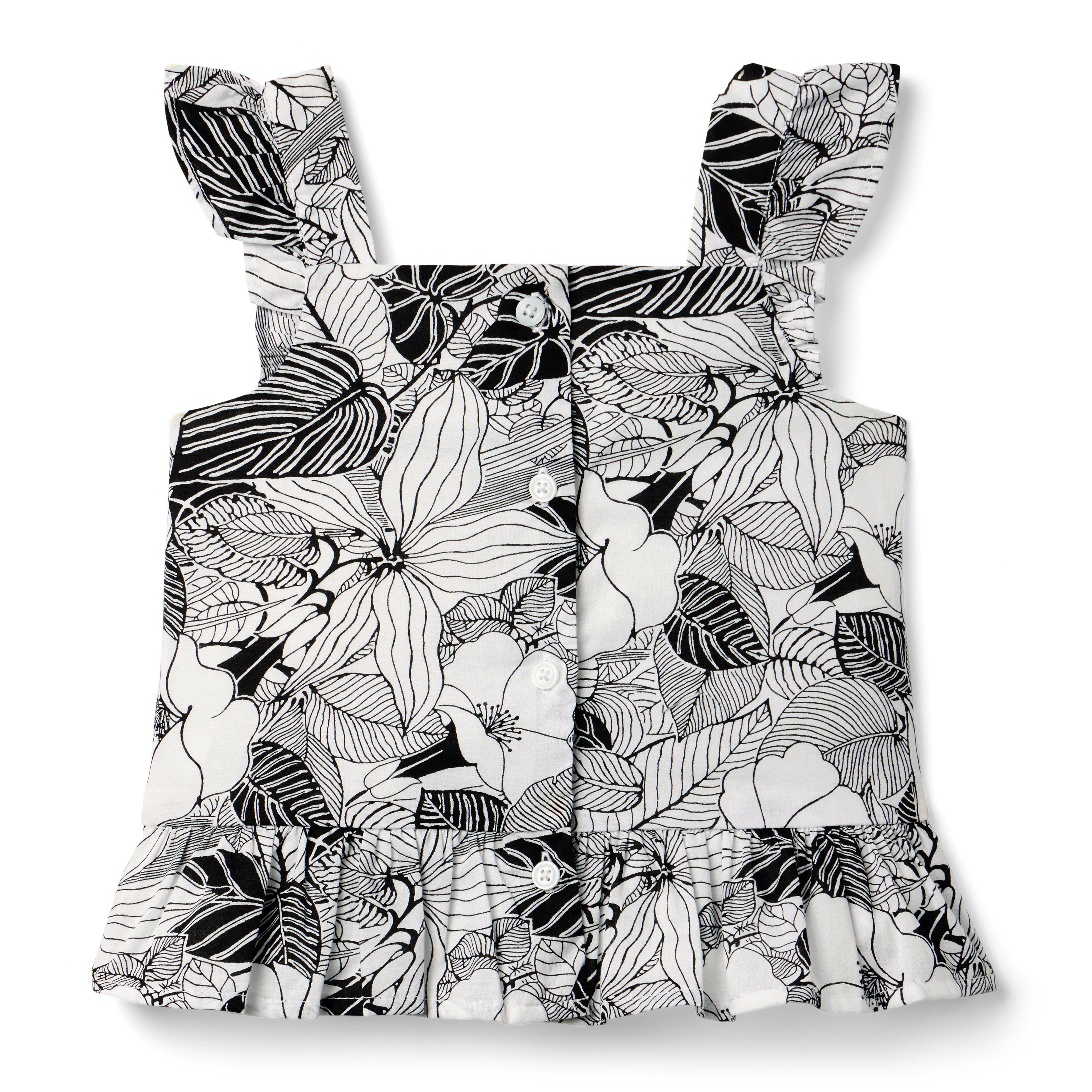 Palm Bloom Peplum Top image number 4