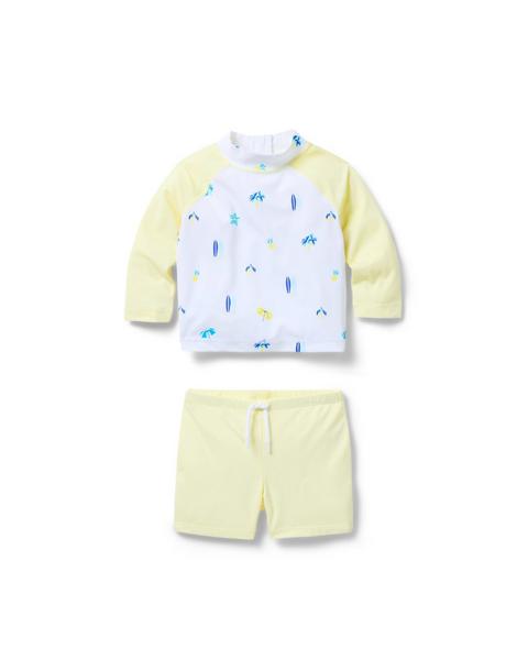 Baby Summer Icon Rash Guard 2-Piece Swimsuit