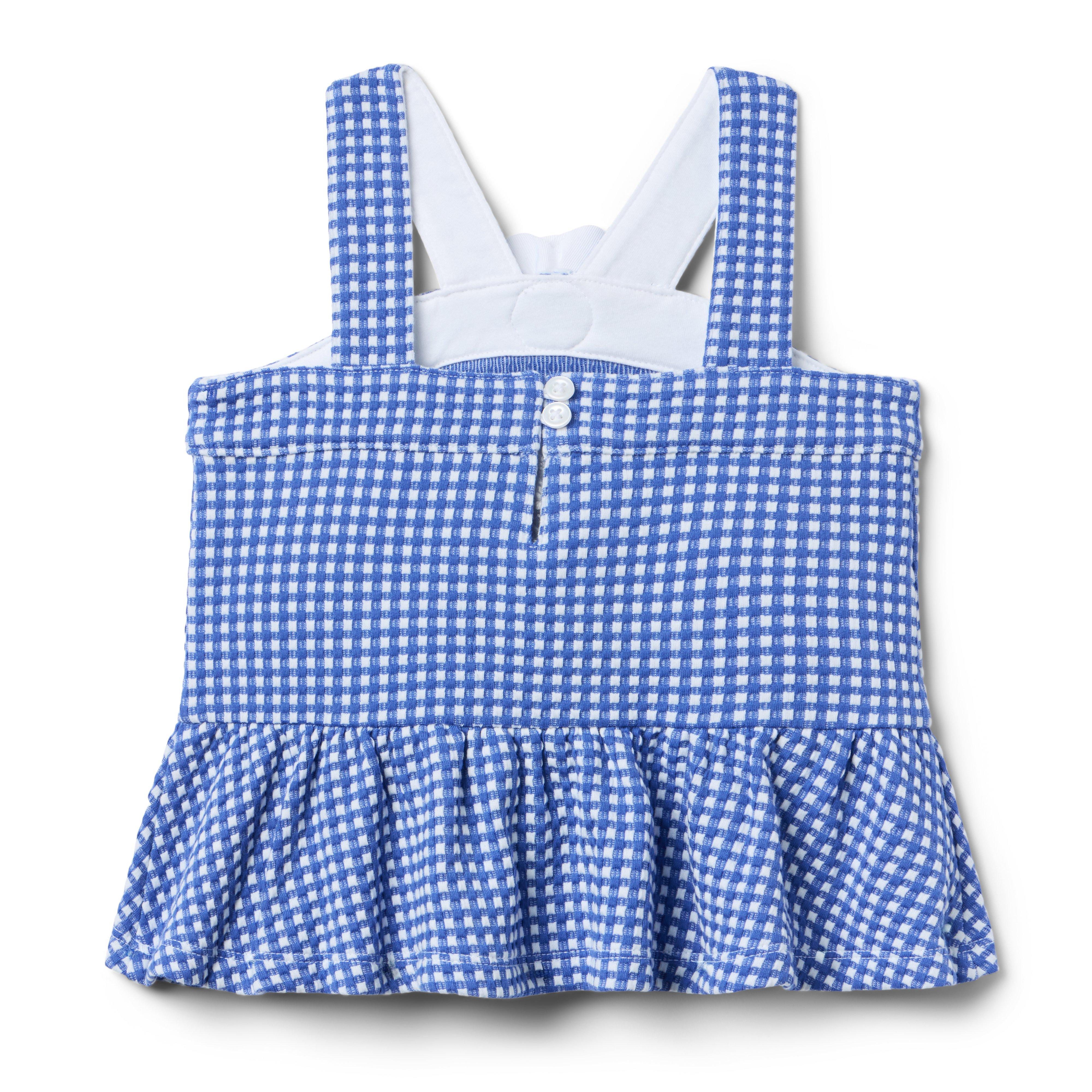 Gingham Rosette Peplum Top  image number 2