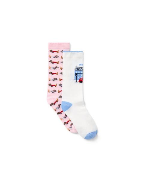 Paris Dog Sock 2-Pack