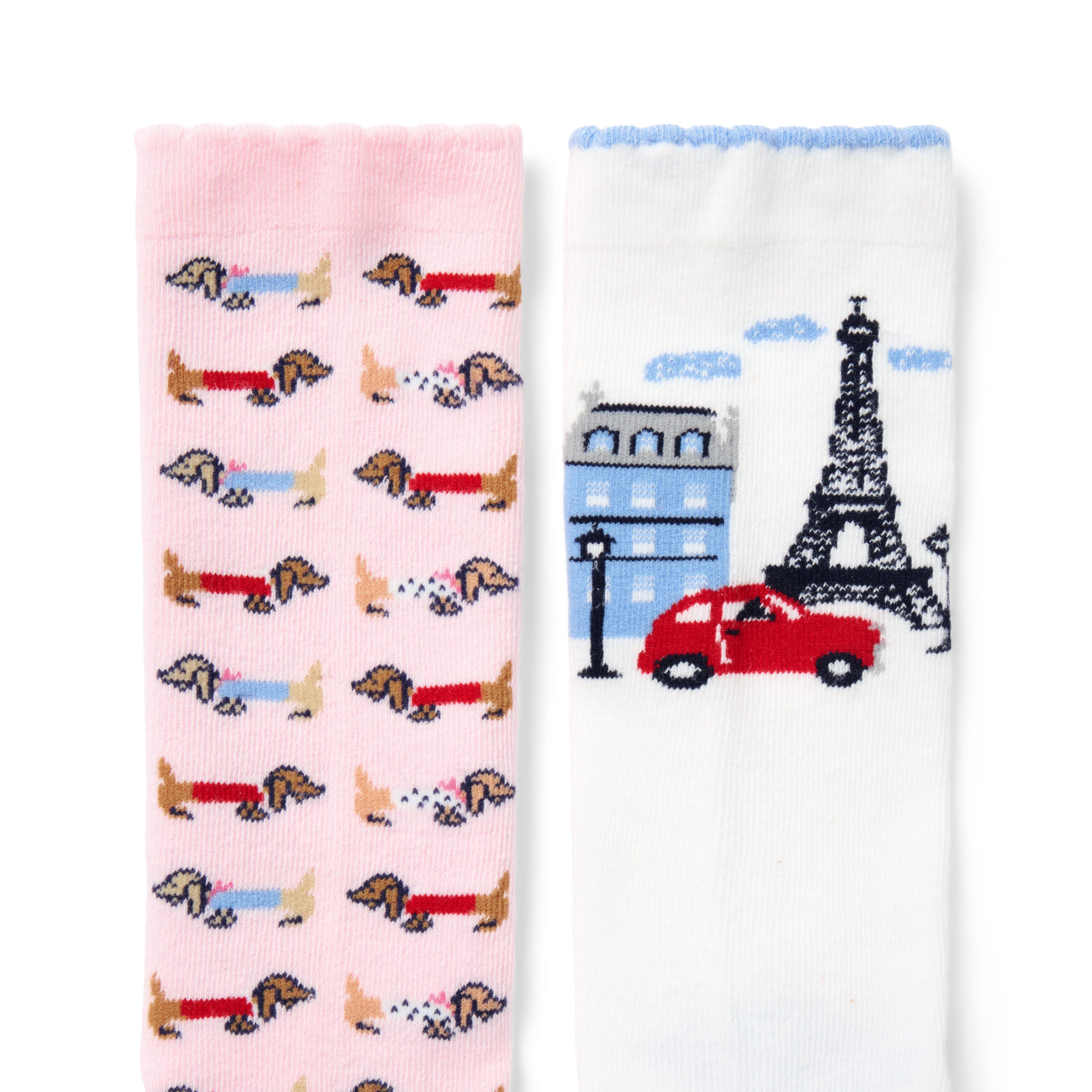 Paris Dog Sock 2-Pack image number 1