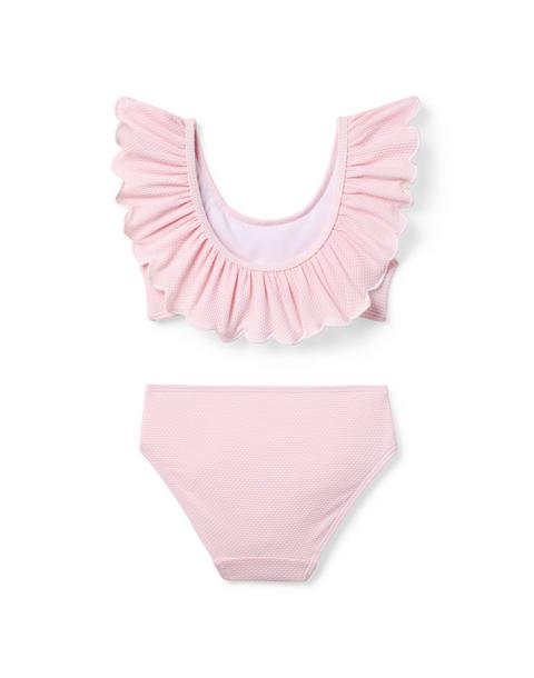 Textured Ruffle 2-Piece Swimsuit