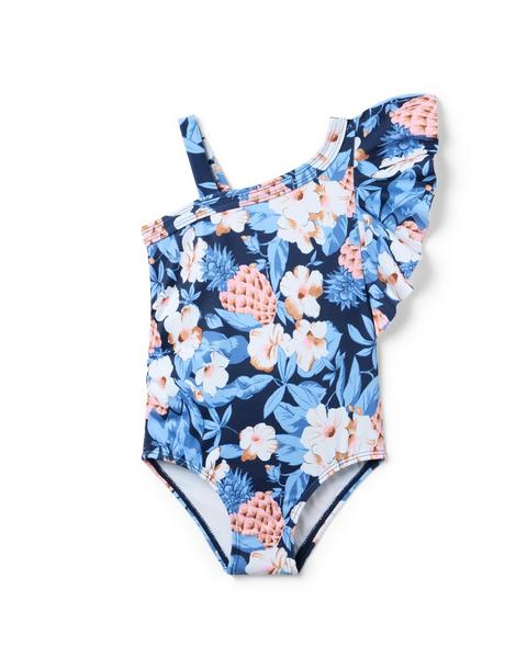 Pineapple Floral Ruffle Swimsuit