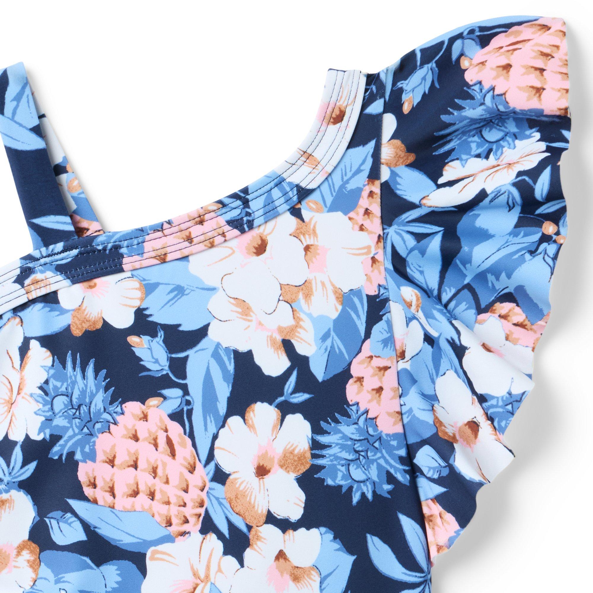 Pineapple Floral Ruffle Swimsuit image number 1
