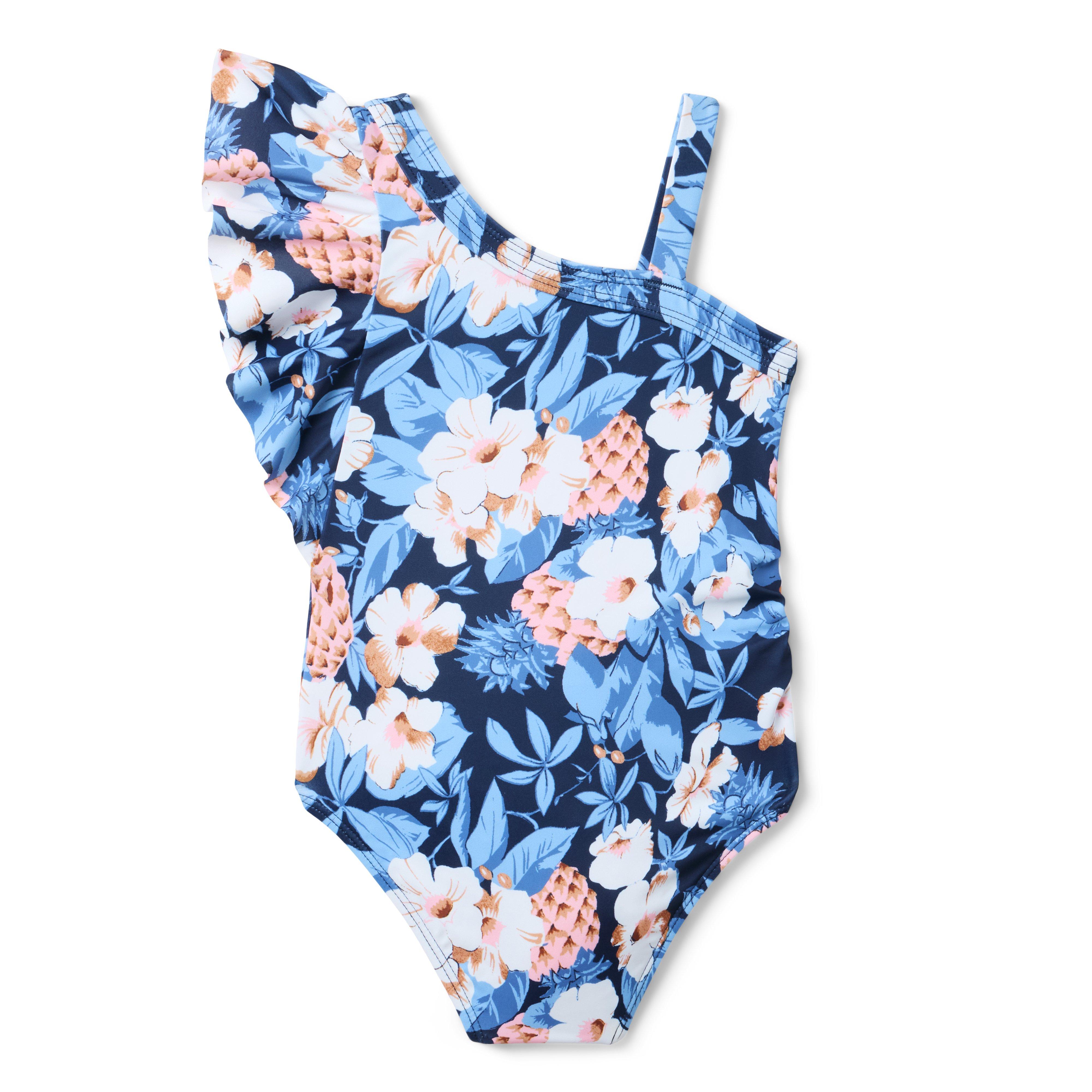 Pineapple Floral Ruffle Swimsuit image number 2