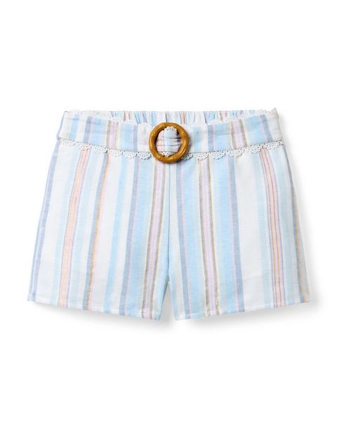 Striped Belted Short