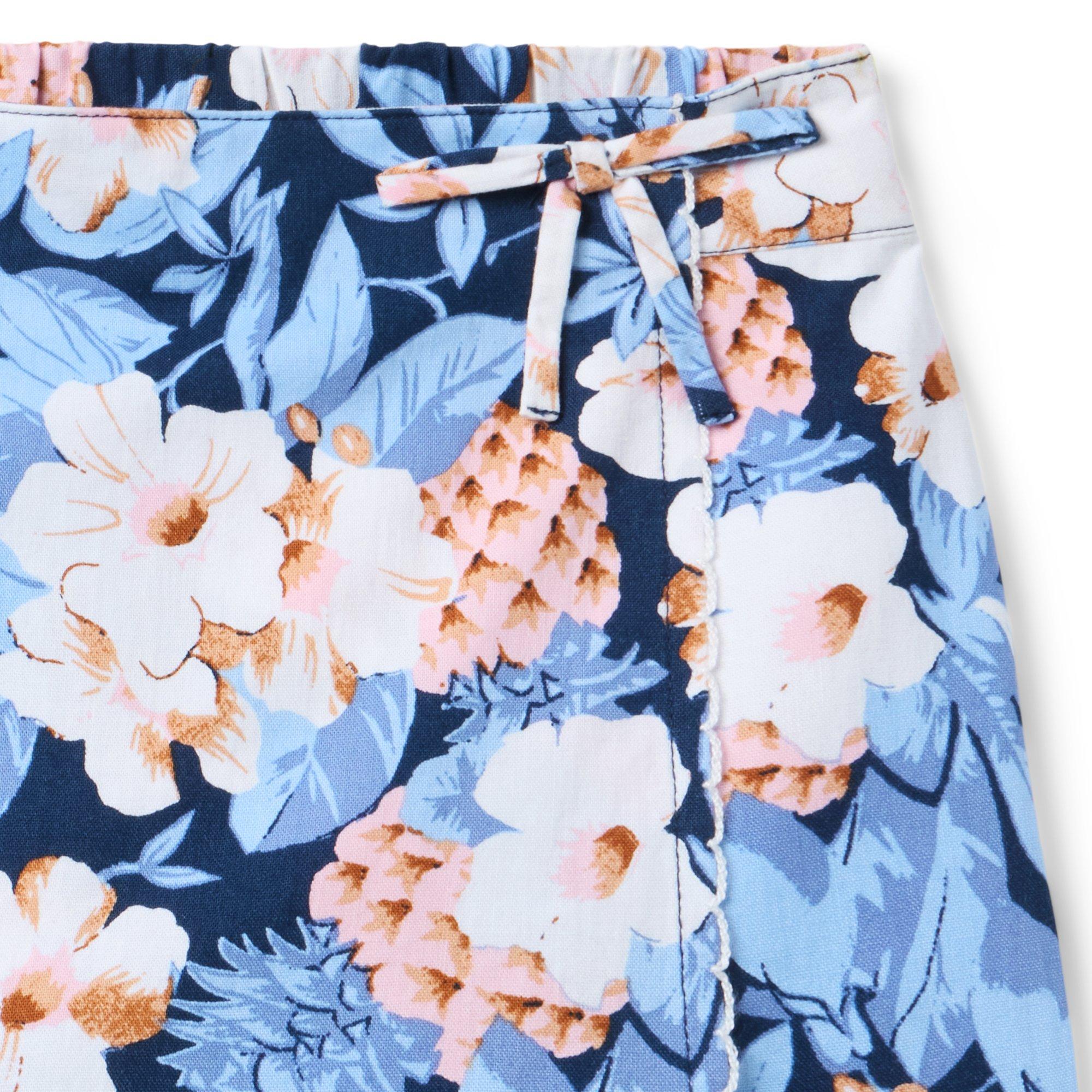 Pineapple Floral Wrap Skort image number 1