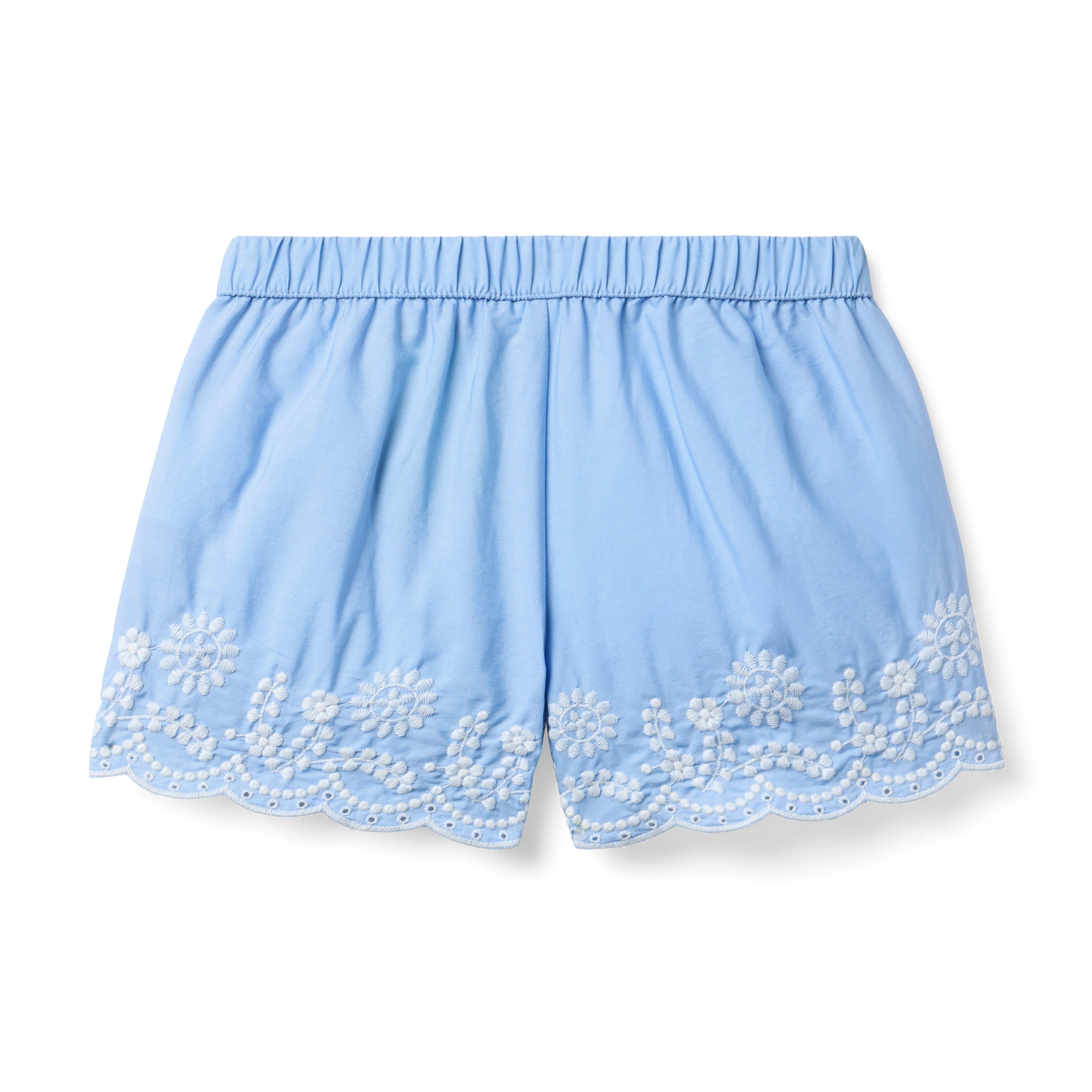 Embroidered Floral Hem Short image number 2