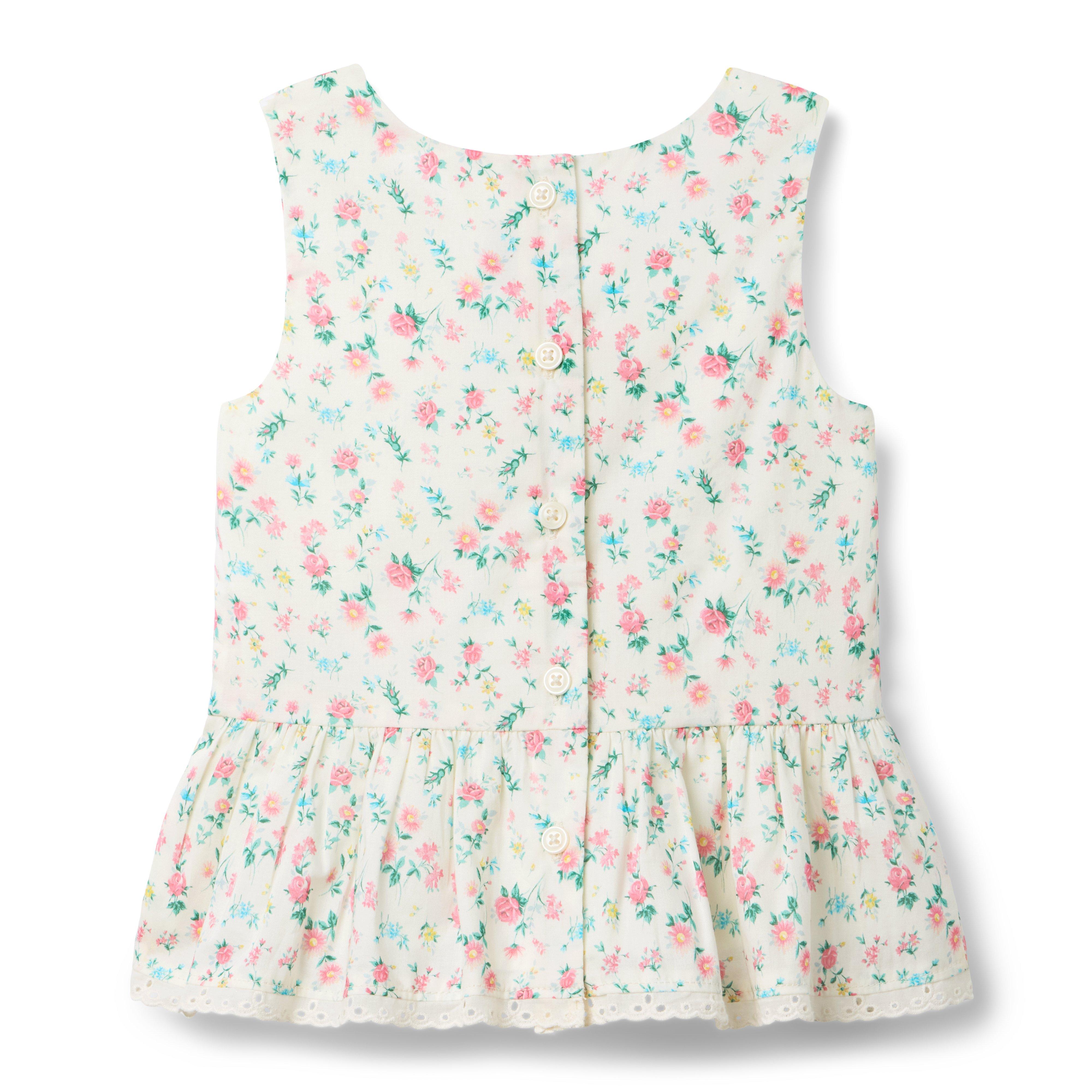Ditsy Floral Pintuck Top image number 2