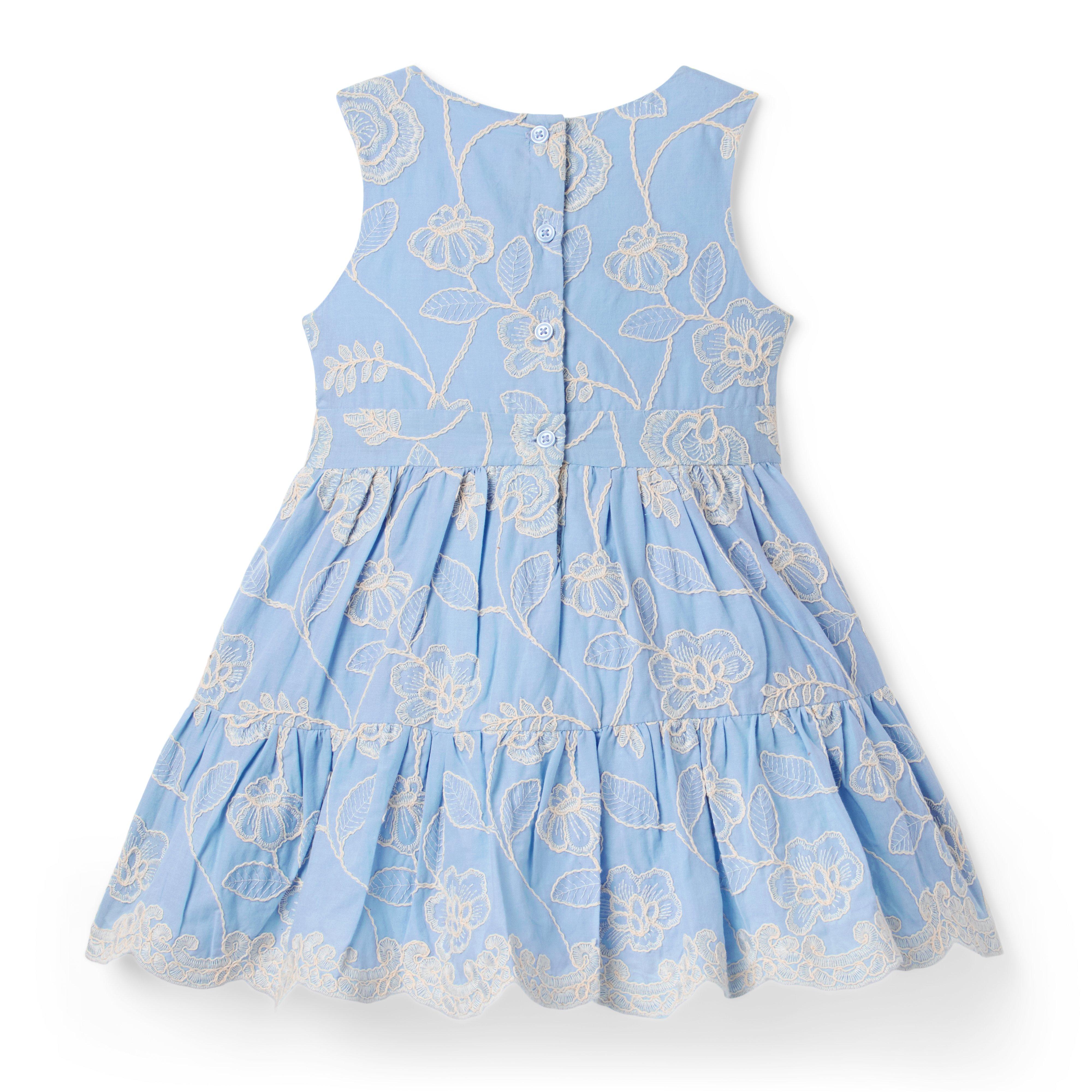 Embroidered Floral Bow Dress image number 2