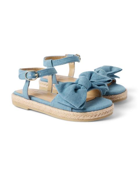 Chambray Bow Espadrille Sandal