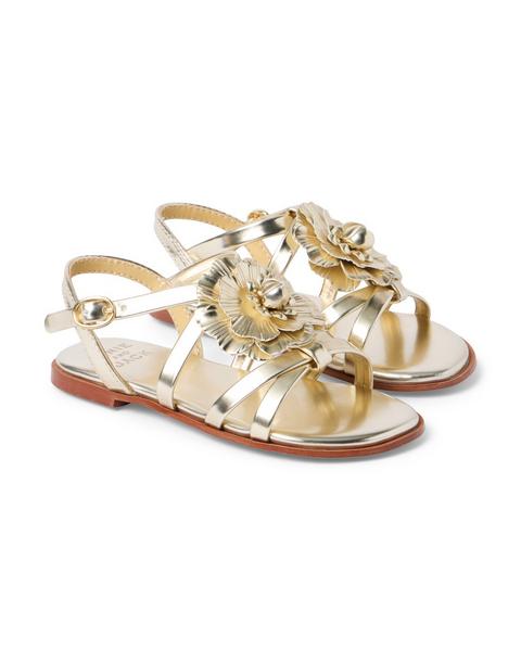 Metallic Rosette Sandal
