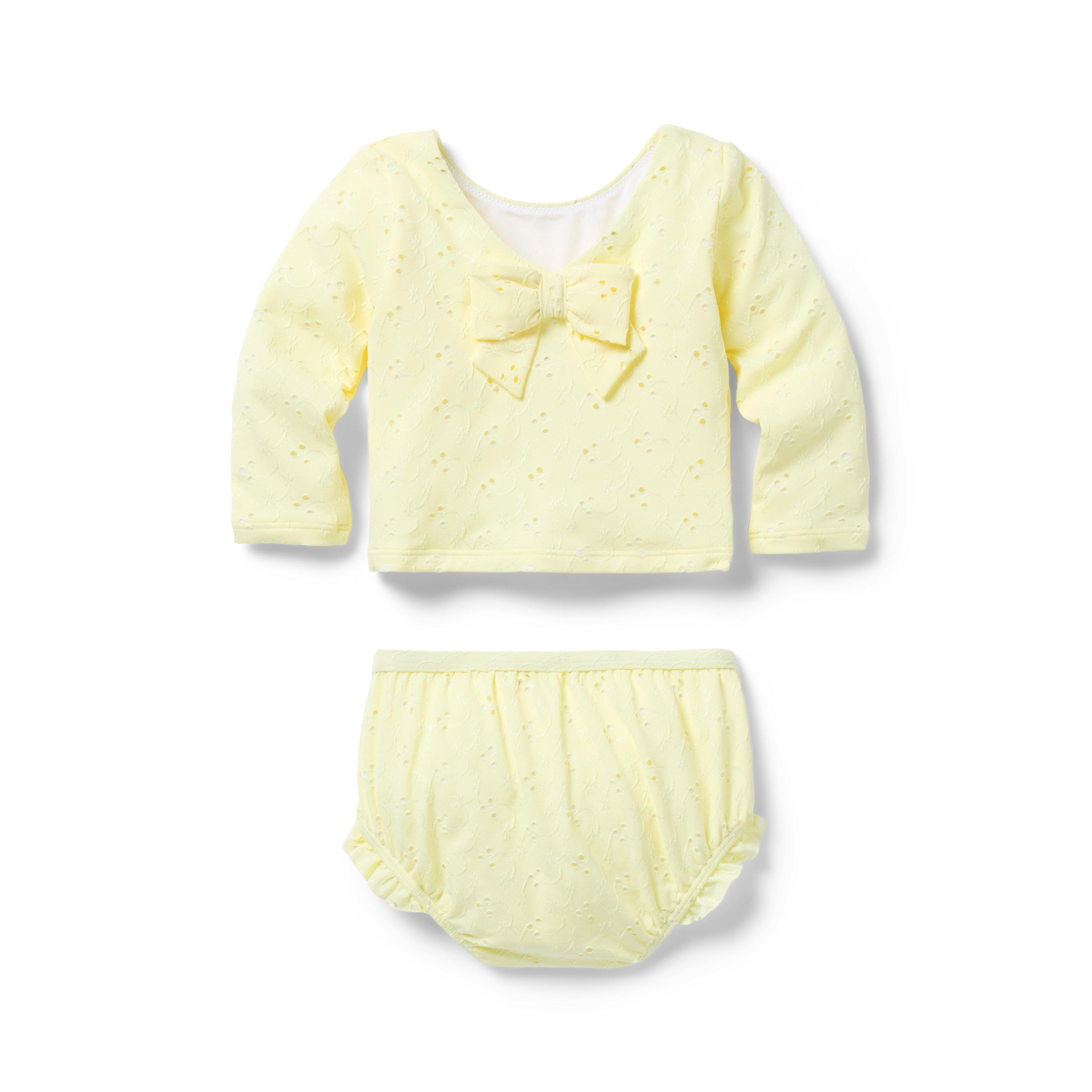 Baby Eyelet Rash Guard 2-Piece Swimsuit image number 2