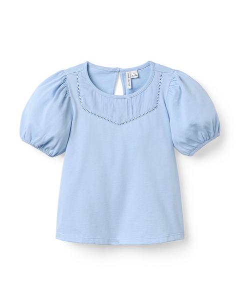 Pintuck Puff Sleeve Top