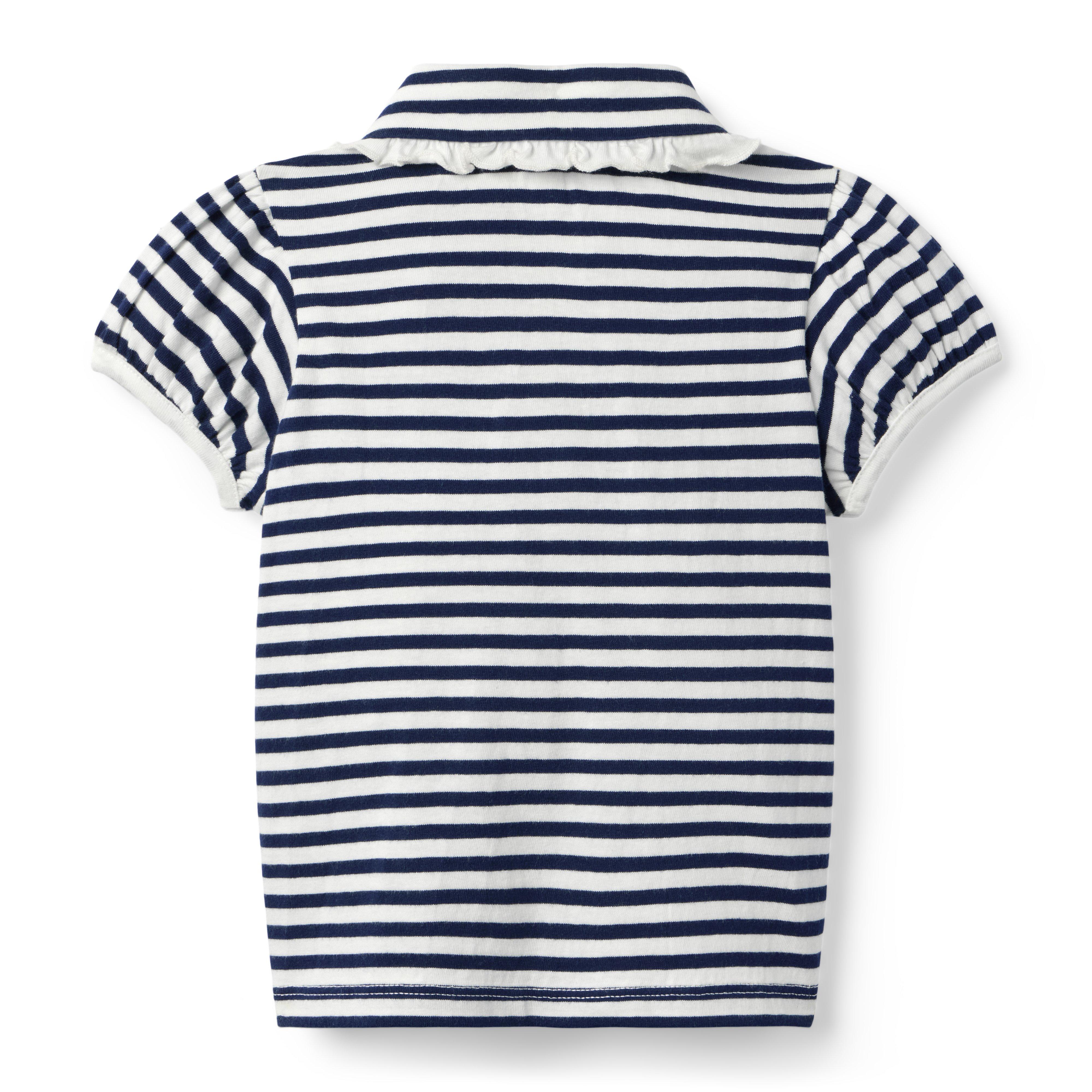 Striped Puff Sleeve Polo image number 1