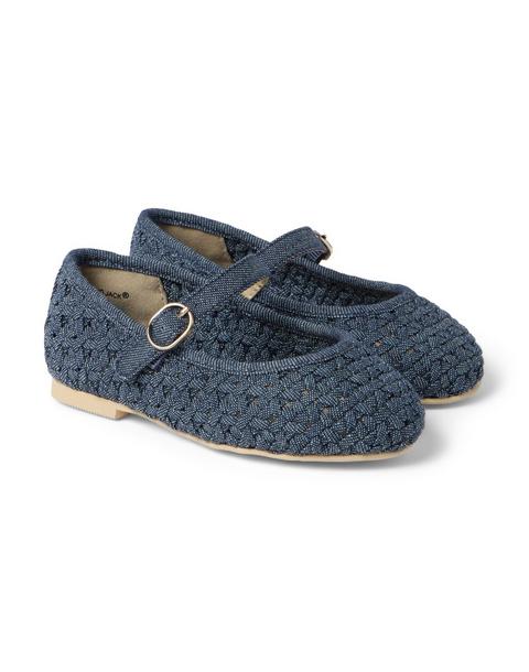 Denim Woven Ballet Flat