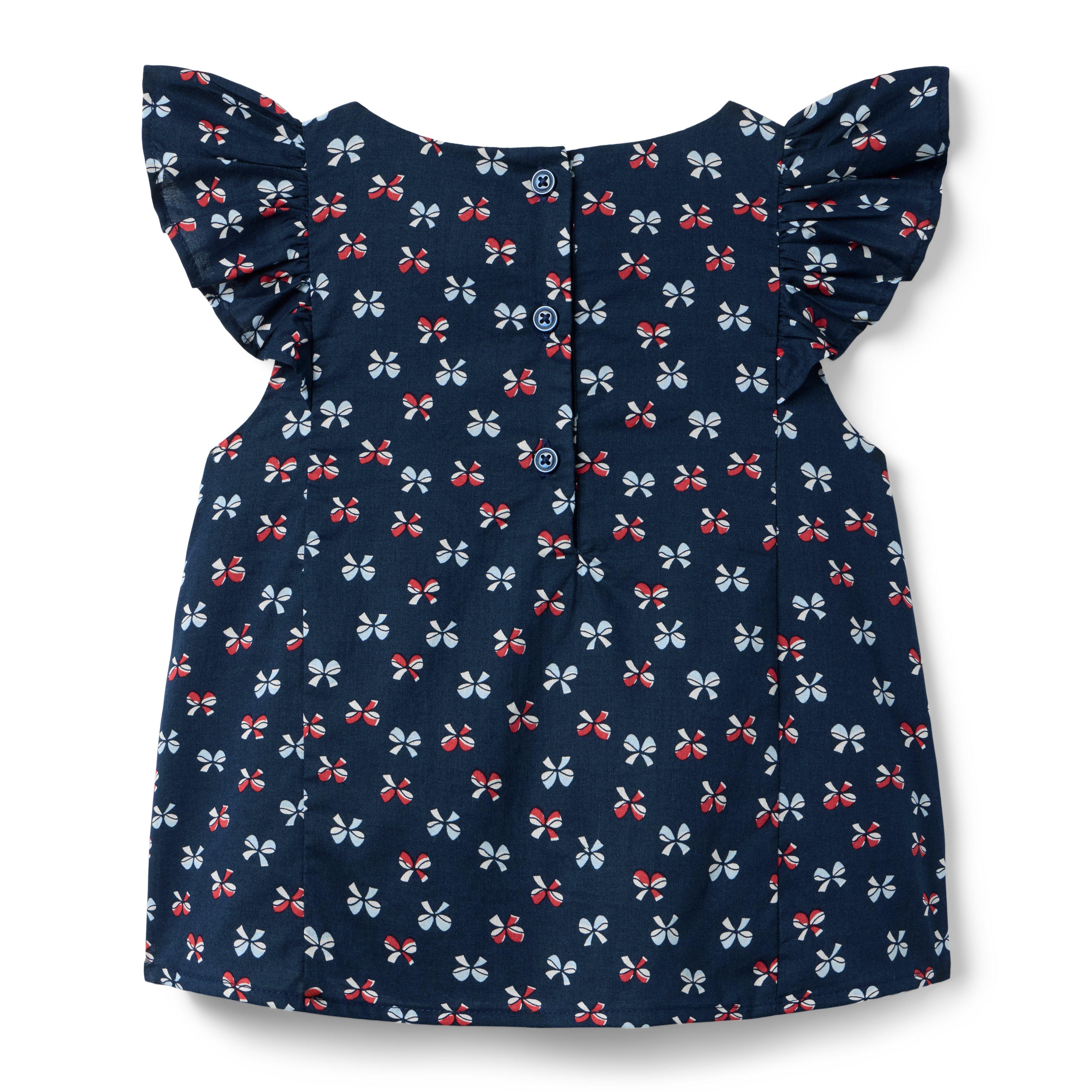 Bow Flutter Sleeve Top image number 2