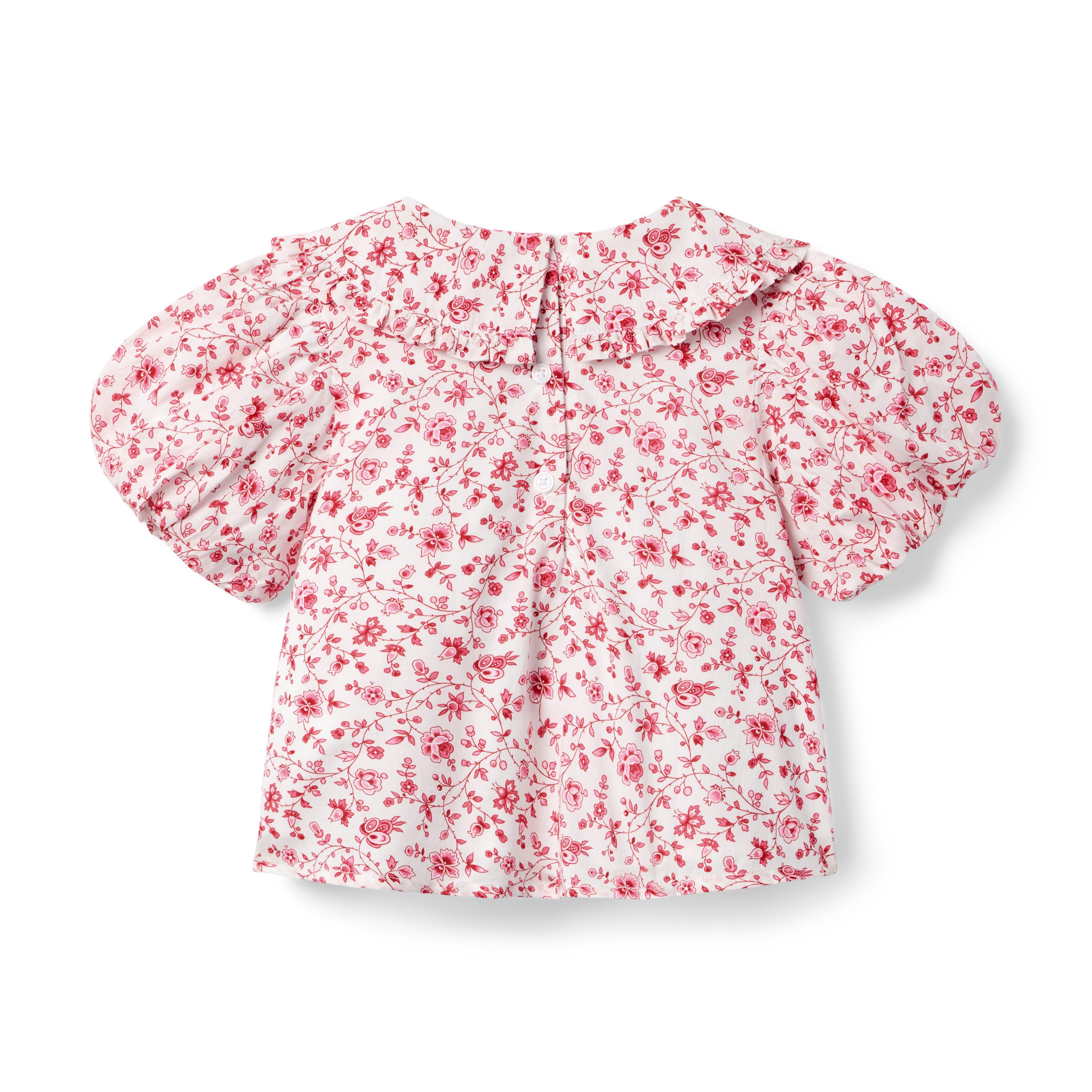 Ditsy Floral Bow Collared Top image number 2