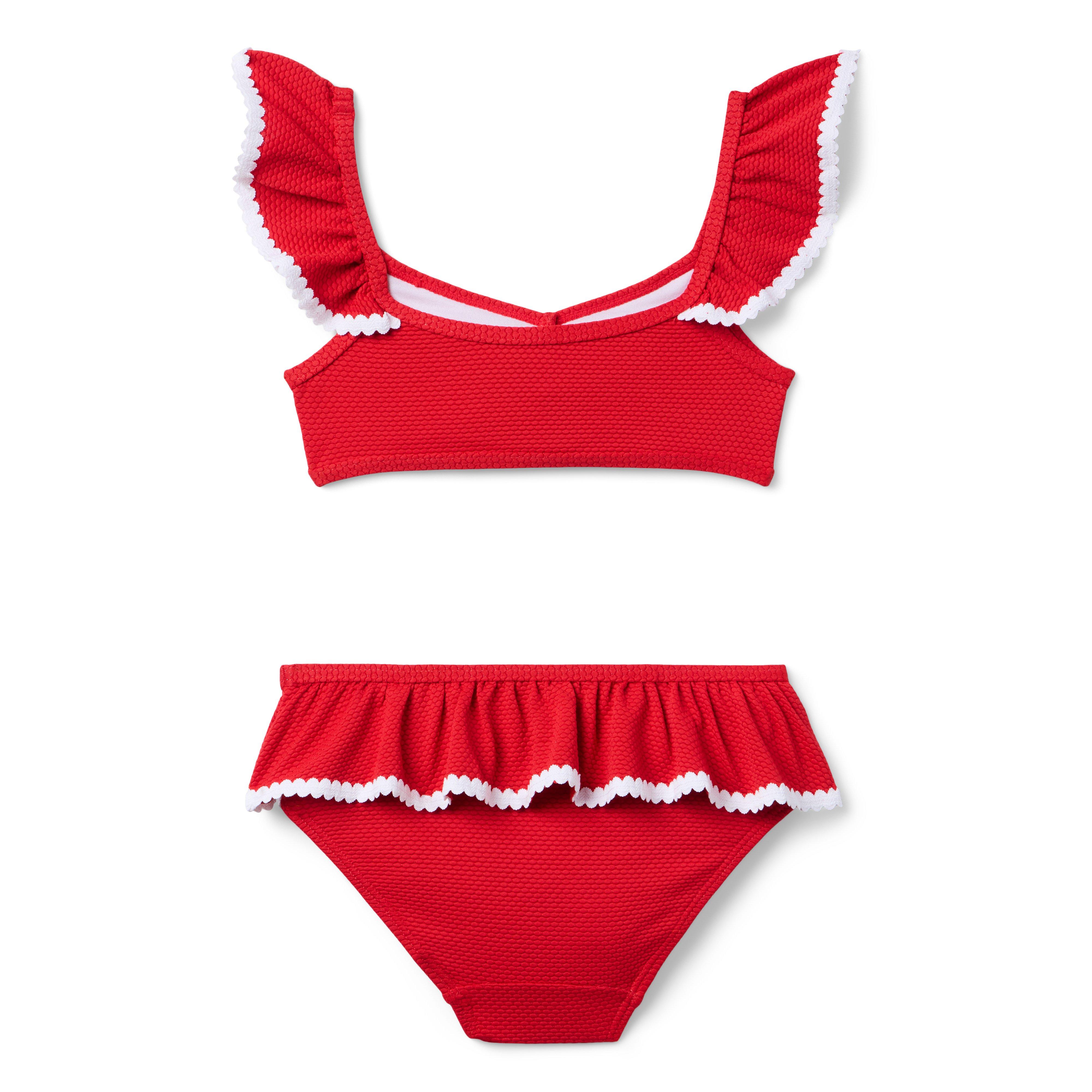 Textured Ruffle Bow 2-Piece Swimsuit image number 1