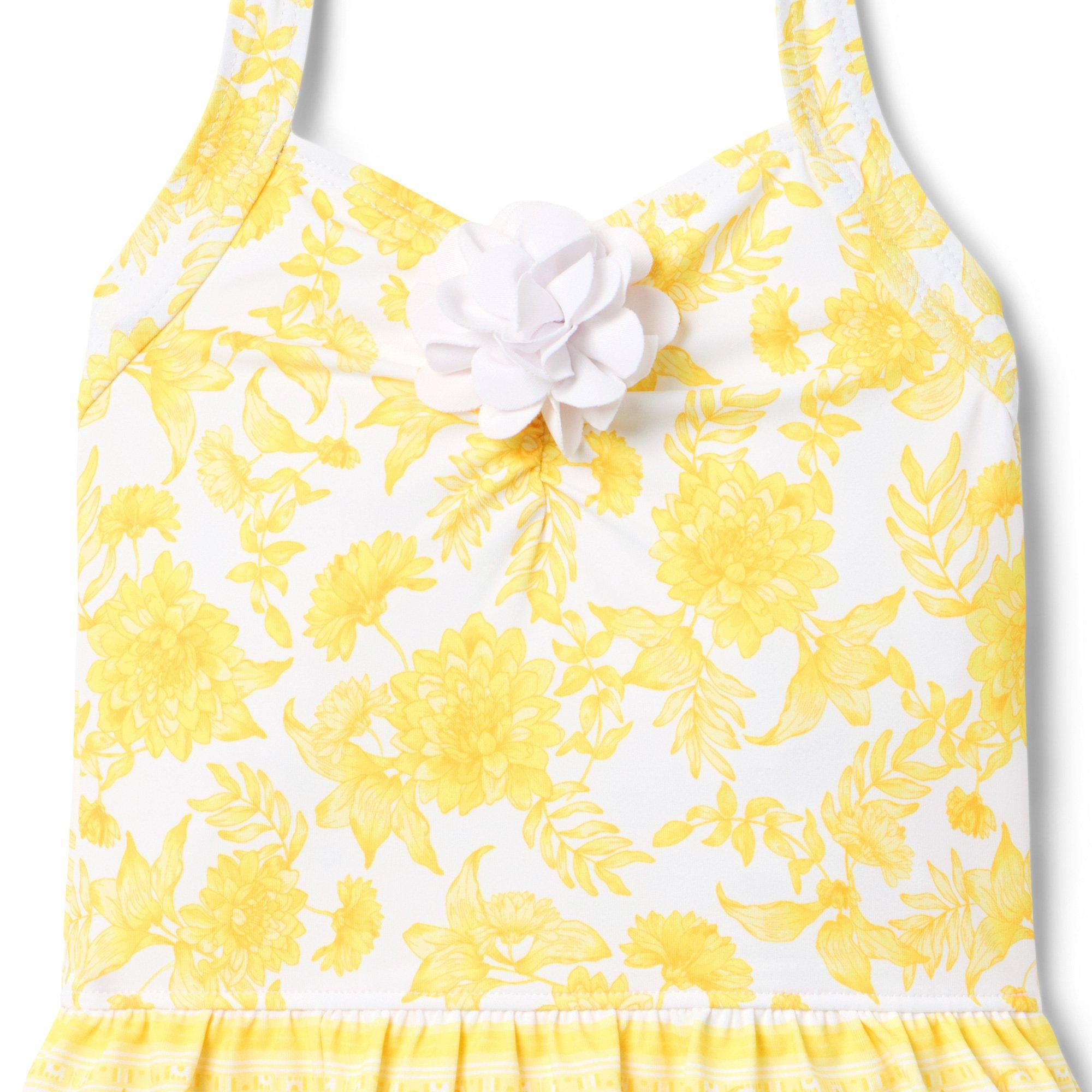 Floral Peplum Rosette Swimsuit image number 1