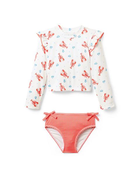 Lobster Rash Guard Swimsuit