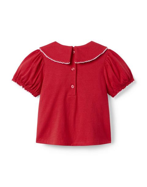 Pintuck Collared Top