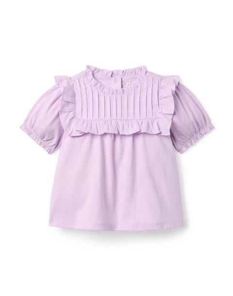 Ruffle Pintuck Top