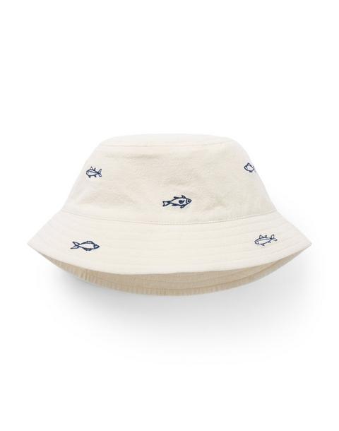 Embroidered Fish Bucket Hat