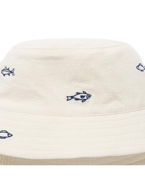 Embroidered Fish Bucket Hat