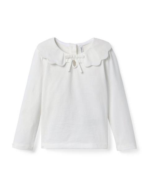 Scalloped Collar Top