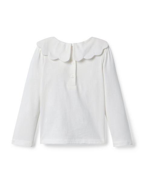 Scalloped Collar Top