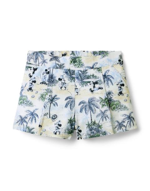 Disney Mickey Mouse Surf Toile Short - White Surf Toile