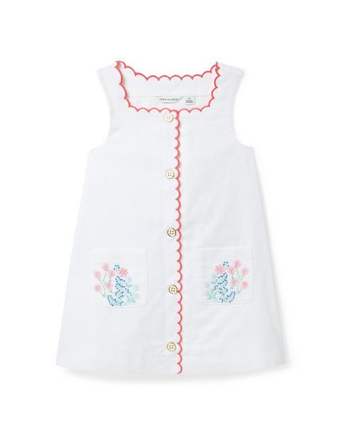 Embroidered Floral Pocket Dress