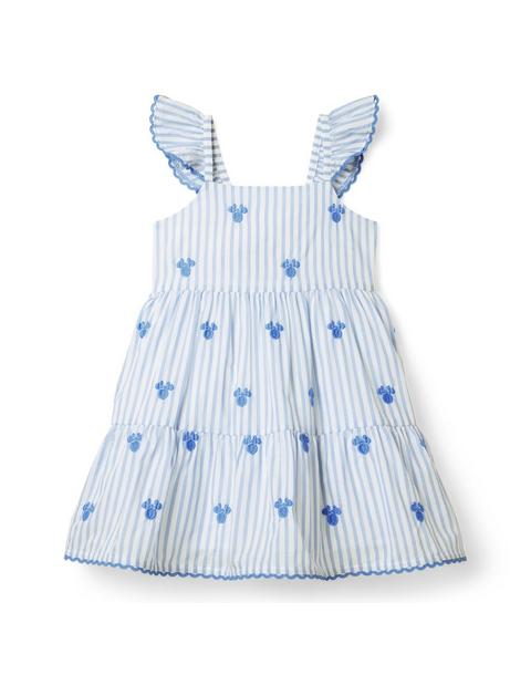 Disney Minnie Mouse Striped Embroidered Dress
