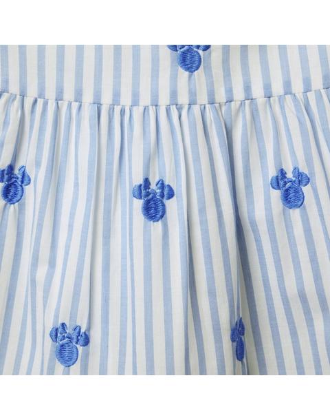 Disney Minnie Mouse Striped Embroidered Dress