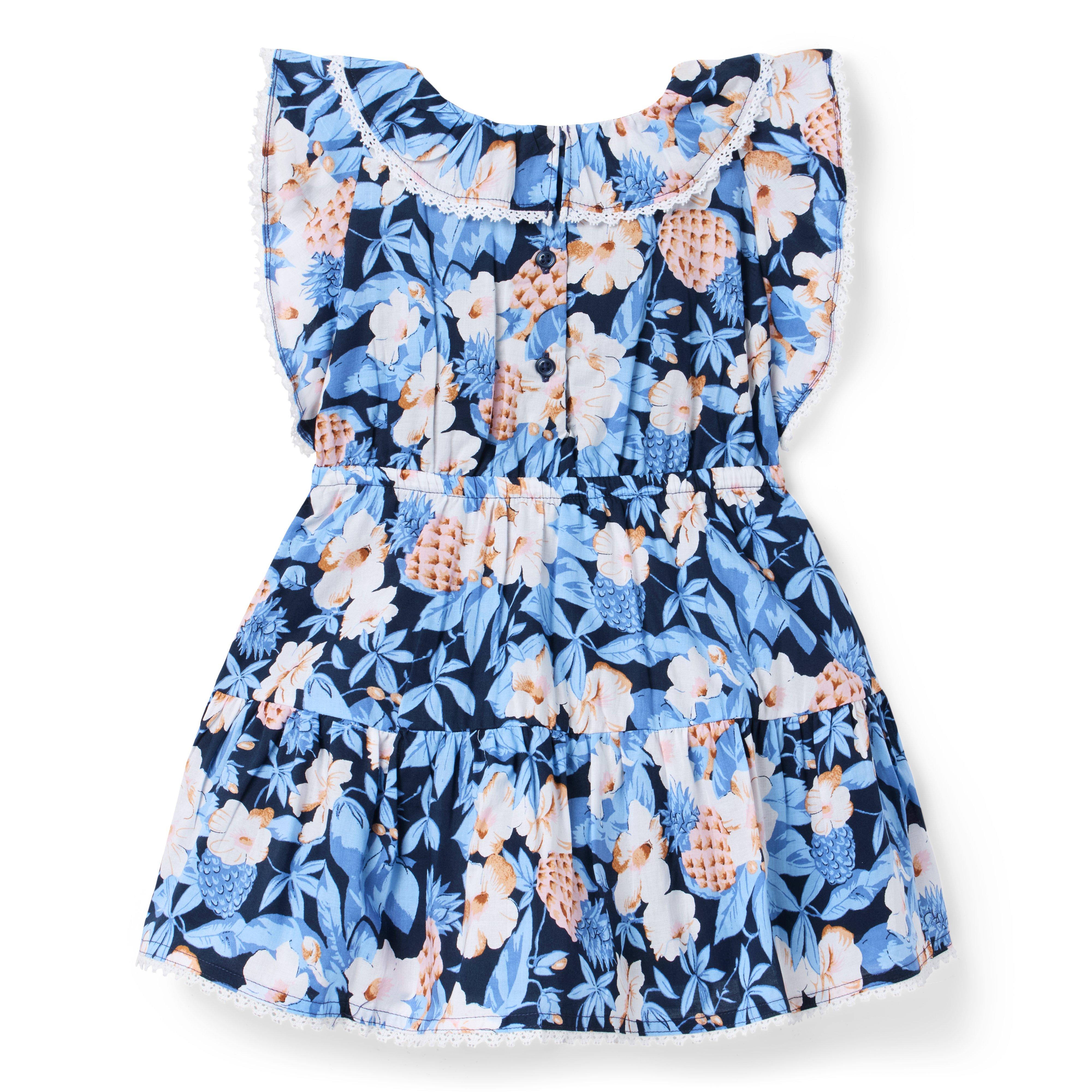 Pineapple Floral Ruffle Dress image number 3