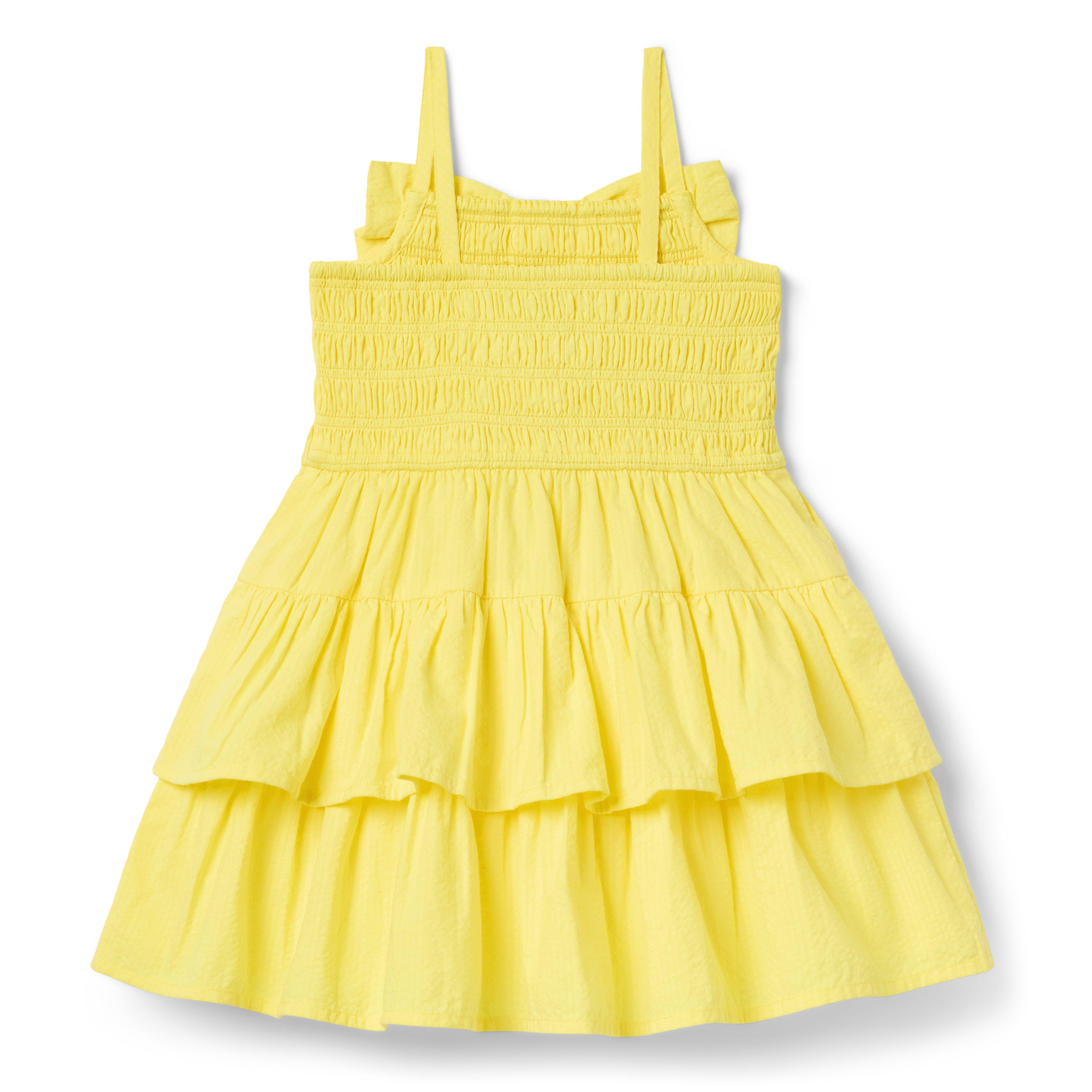 Seersucker Bow Smocked Dress image number 2
