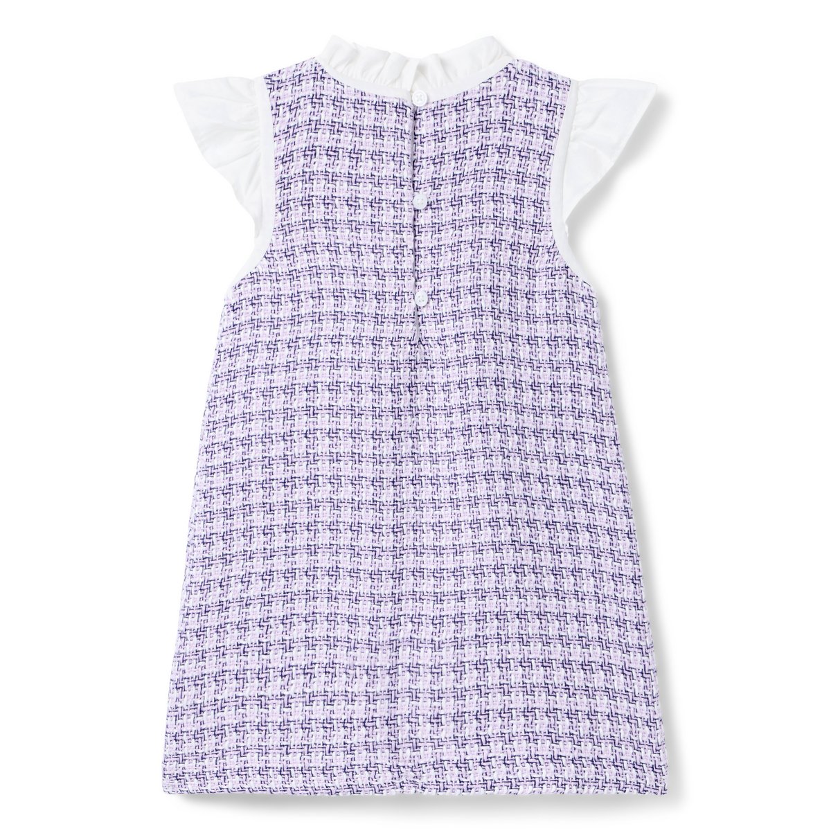 Платье Janie and Jack The Tweed Ruffle Collar для девочек, цвет: Фиолетовый — фото 2