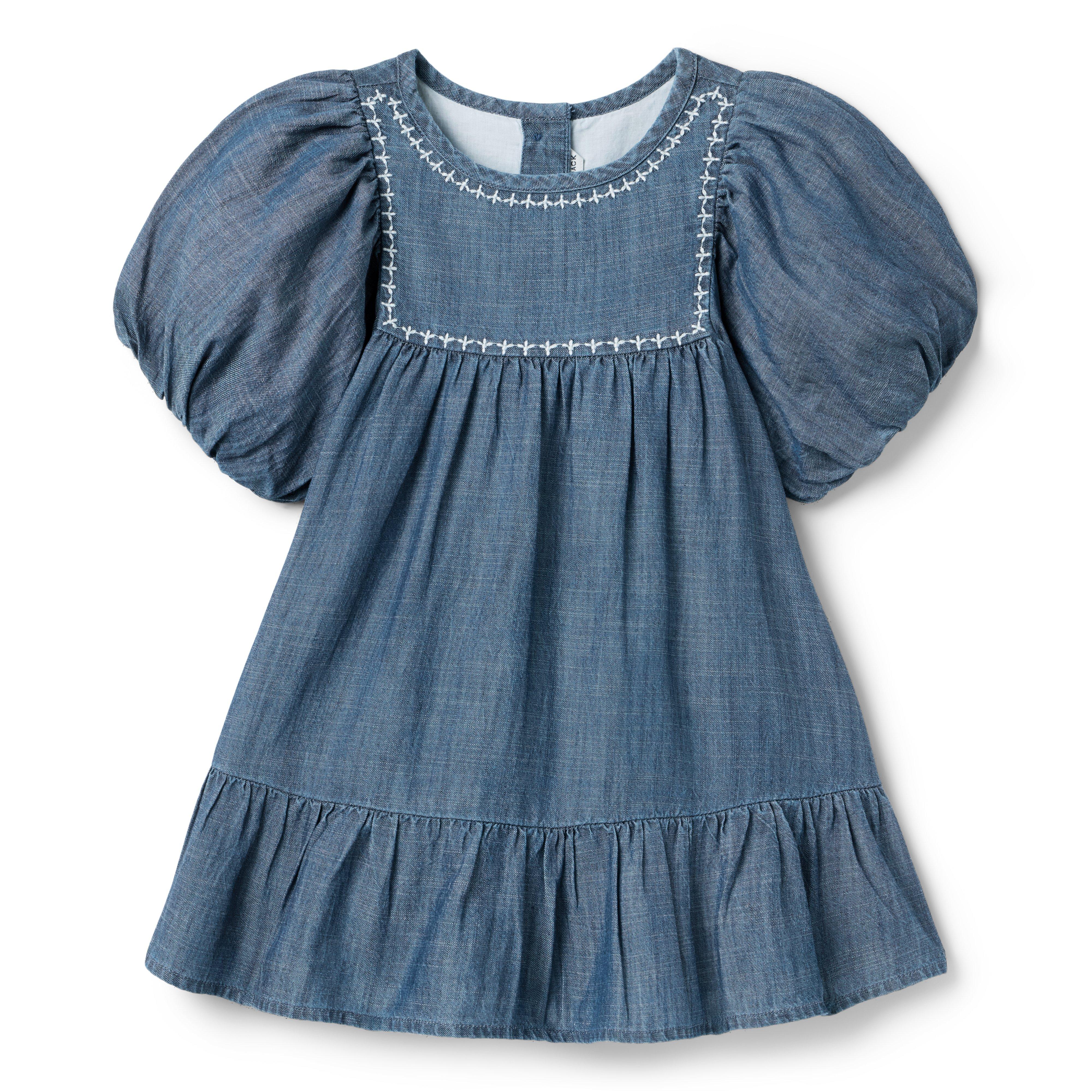 The Embroidered Denim Dress