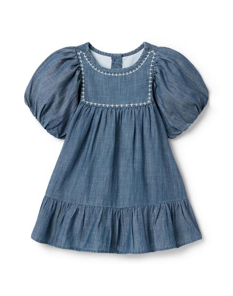 The Embroidered Denim Dress