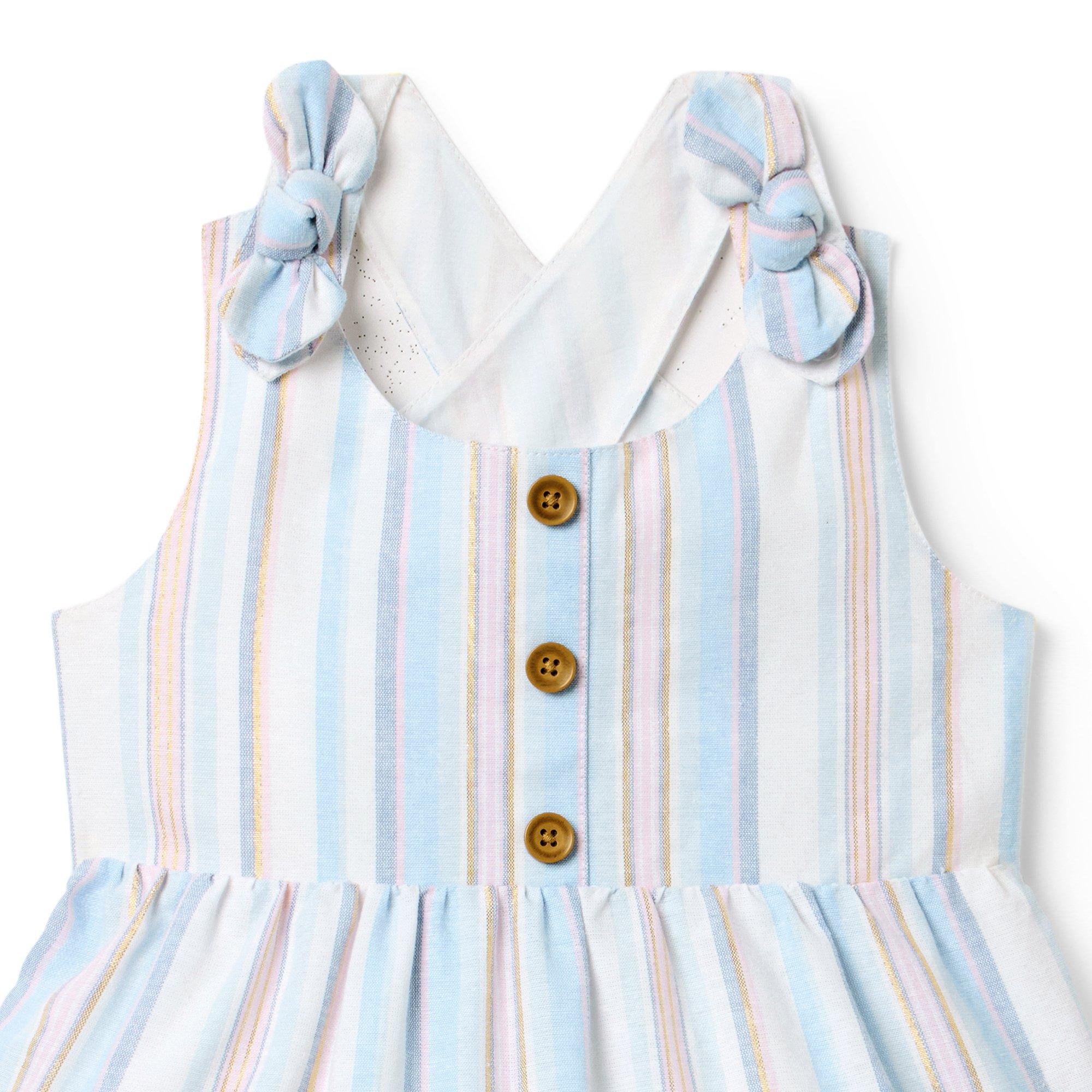 Striped Bow Strap Dress image number 1