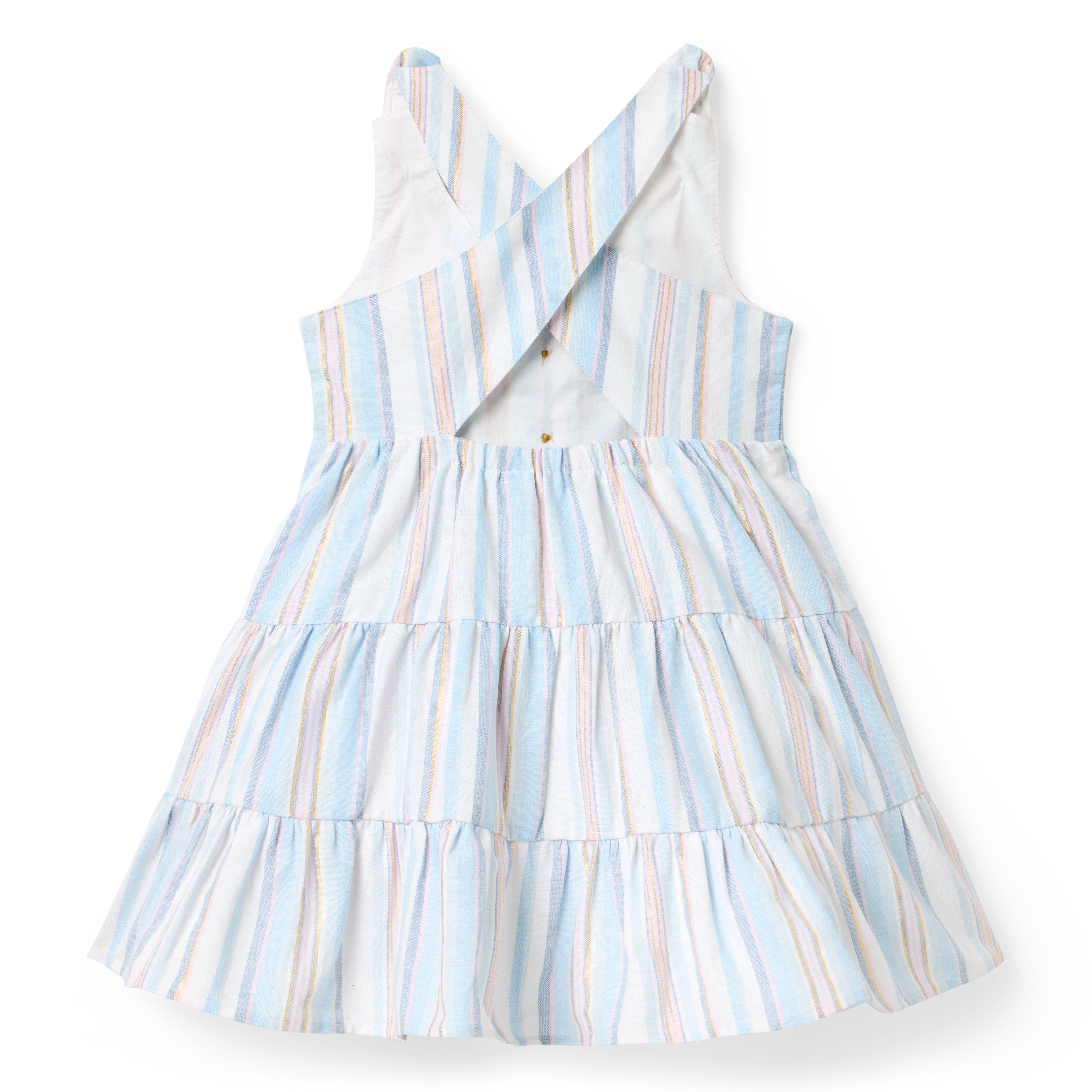 Striped Bow Strap Dress image number 2