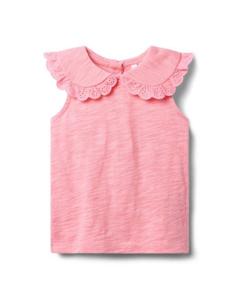 Eyelet Collared Top