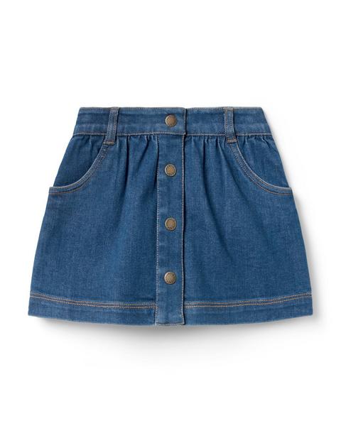 The Denim Button Skirt
