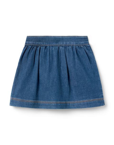 The Denim Button Skirt