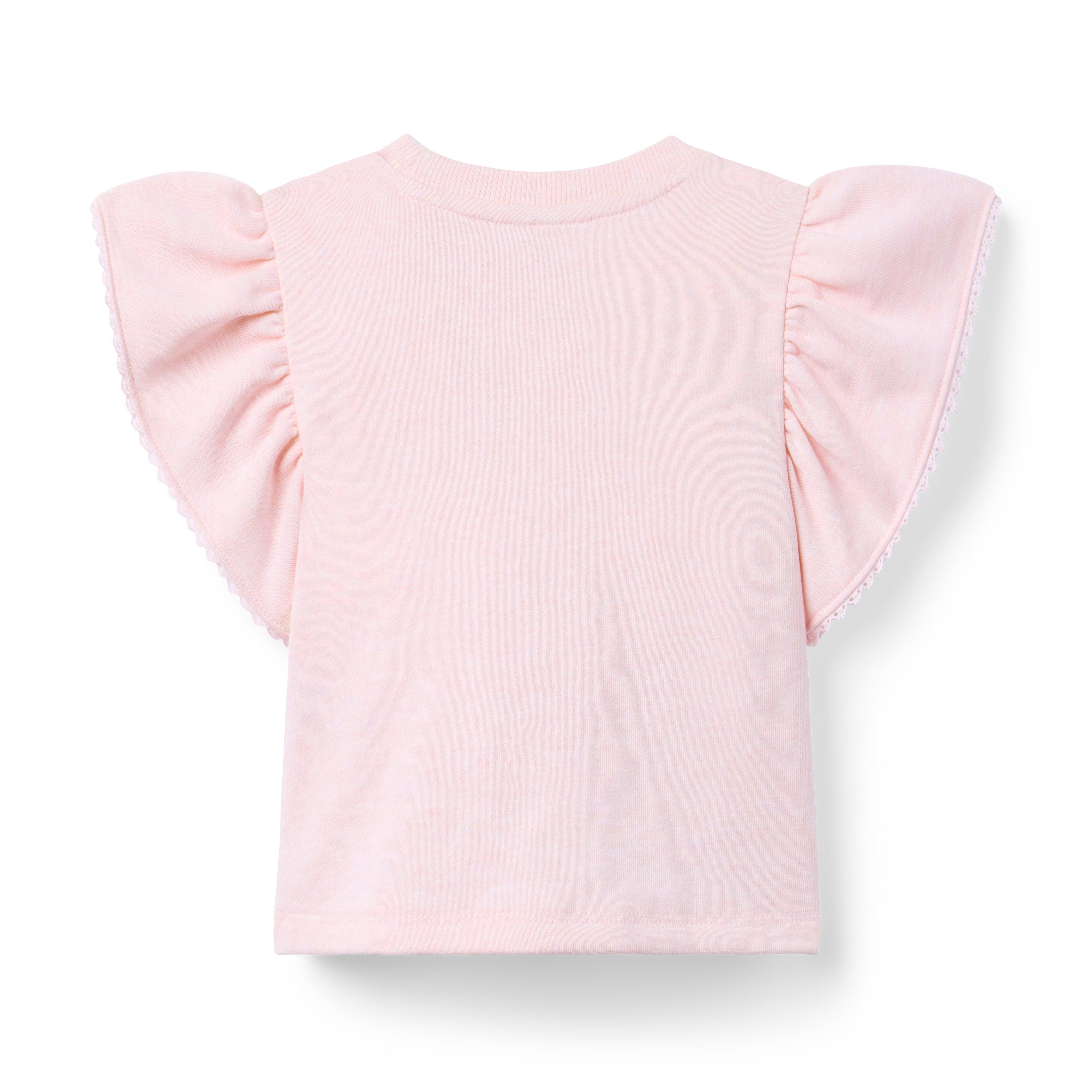 French Terry Embroidered Floral Top image number 1