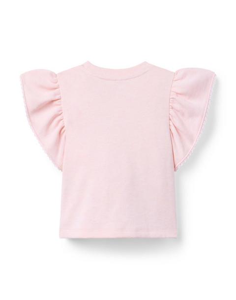 French Terry Embroidered Floral Top