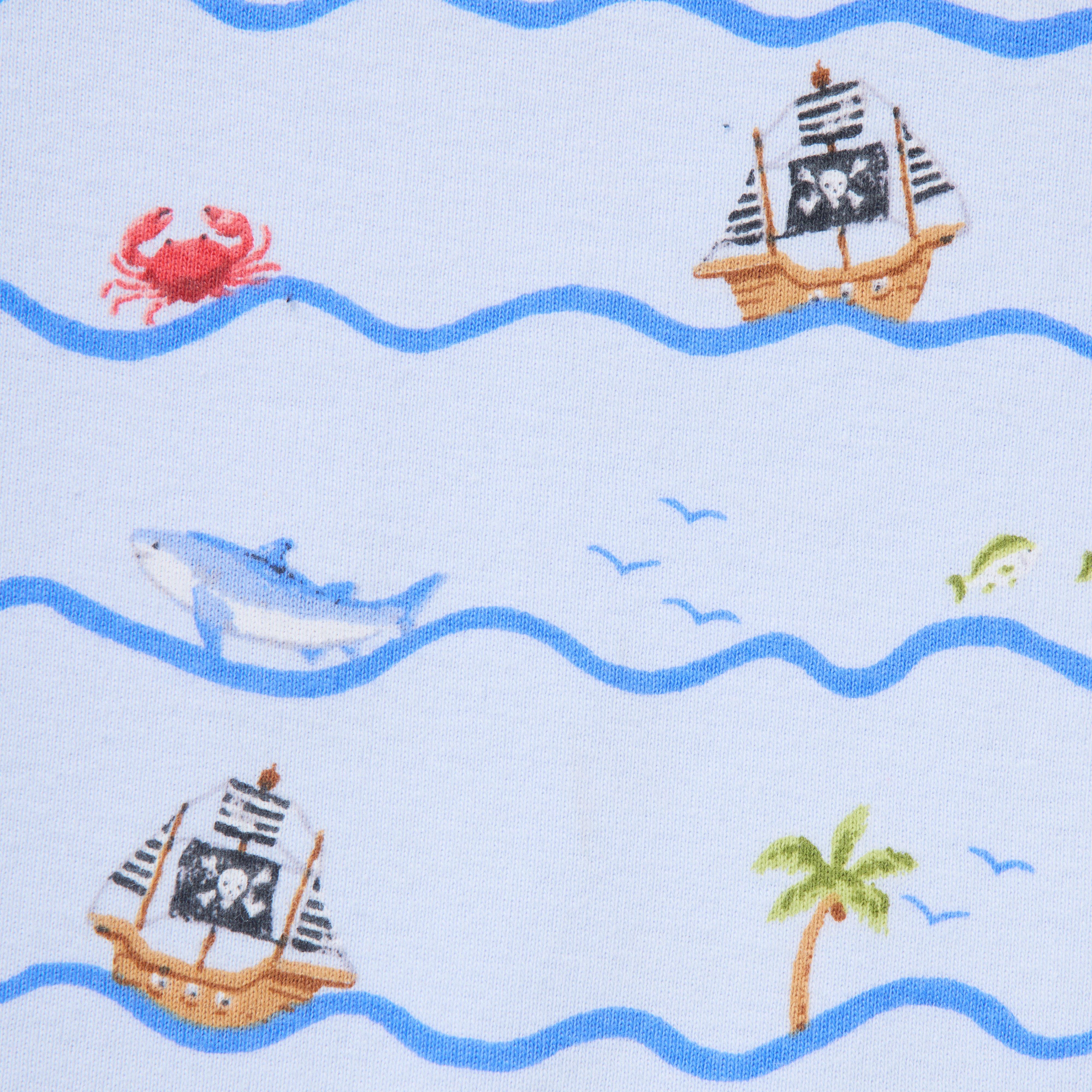 Organic Cotton Pirate Ship Stripe Short Pajama image number 1